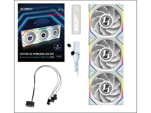 Lian Li UNI FAN SL Wireless LCD 120mm 3db-os csomag