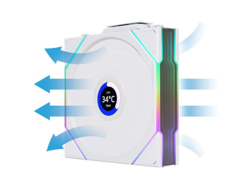 Lian Li UNI FAN TL-LCD Wireless 120mm 3db-os Ventilátor - Fehér