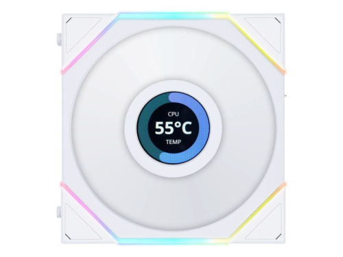 Lian Li UNI FAN TL LCD 120mm 3db-os szett - Fehér