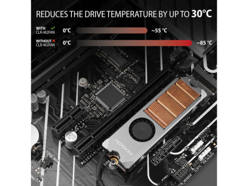 Axagon CLR-M2FAN SSD Hűtő