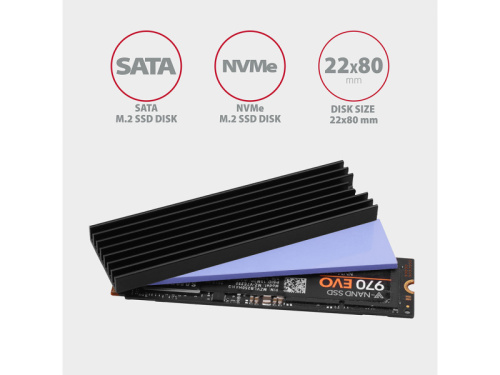 Axagon CLR-M2L6 SSD Hűtő