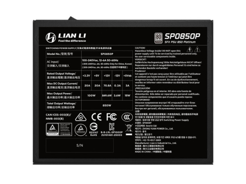 Lian Li SP850P 850W Tápegység