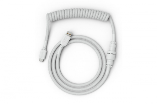 Glorious Coiled Cable Ghost White - USB-C Spirálkábel - Fehér