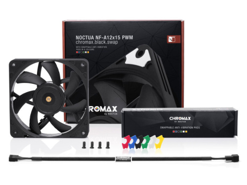 Noctua NF-A12x15 PWM chromax.black.swap Ventilátor