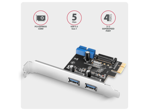 Axagon PCEU-232RS USB Bővítőkártya