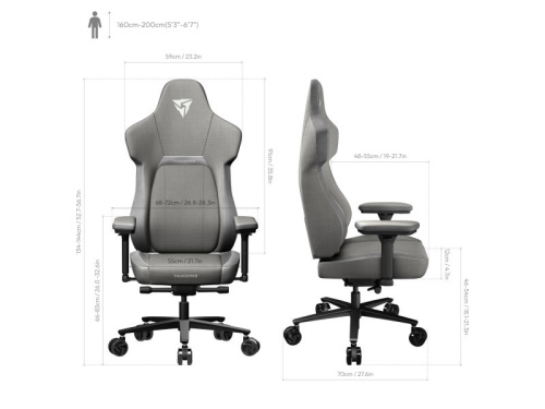 ThunderX3 CORE-Loft Gamer Szék - Szürke