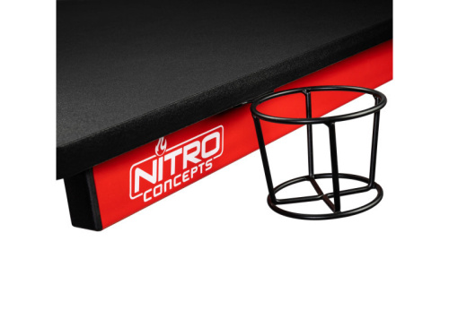 Nitro Concepts D12 Gamer Asztal - 1160 x 750 mm - Fekete/Piros