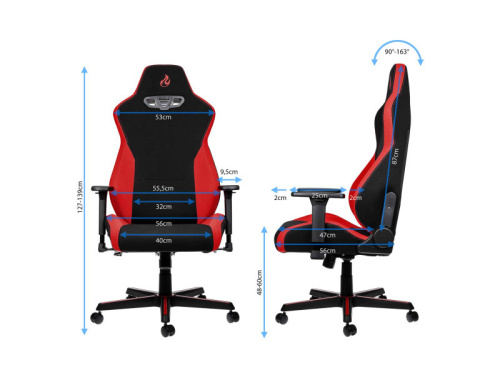 Nitro Concepts S300 Inferno Red Gamer Szék