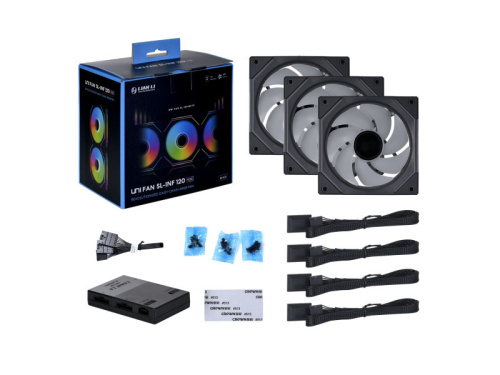 Lian Li UNI FAN SL-INF 120 3db-os Csomag - Fekete