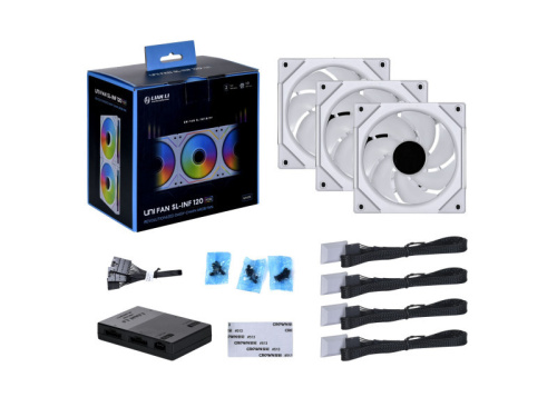 Lian Li UNI FAN SL-INF 120 3db-os Szett - Fehér