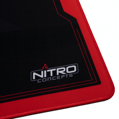 Nitro Concepts Deskmat DM9 Szövet Egérpad - 90 cm x 40 cm - Fekete/Piros