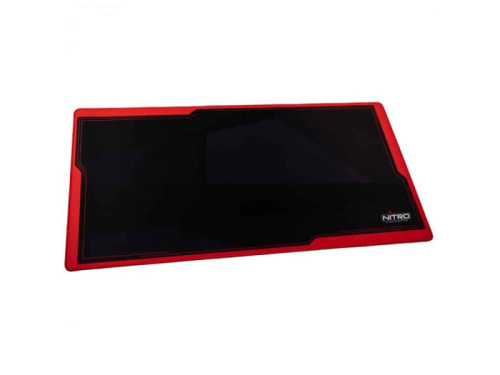 Nitro Concepts Deskmat DM12 Szövet Egérpad - 120 cm x 60 cm - Fekete/Piros