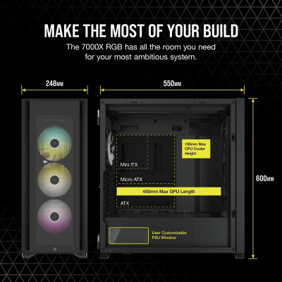 Corsair iCUE 7000X RGB Számítógépház