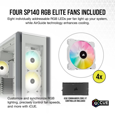 Corsair iCUE 7000X RGB Ház - Fehér