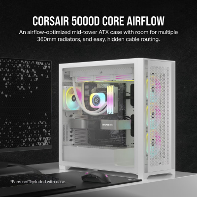 Corsair 5000D CORE AIRFLOW Ház - Fehér
