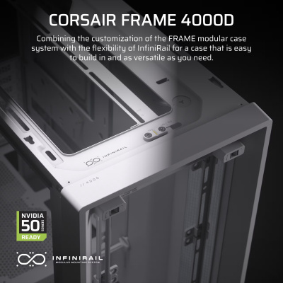 Corsair FRAME 4000D Számítógépház - Fehér