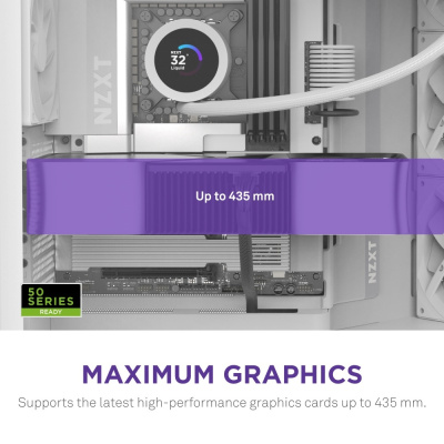 NZXT H9 Flow (2025) Számítógépház - Matt fehér
