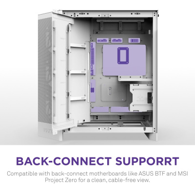 NZXT H9 Flow (2025) Számítógépház - Matt fehér