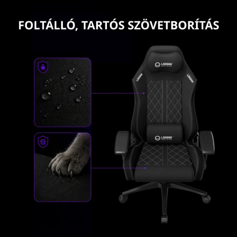 LORGAR CHA41 Gamer szék kék