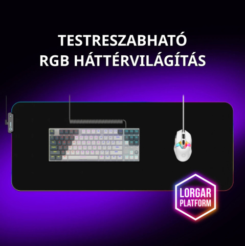 LORGAR Azar 514 TKL vezetékes mechanikus billentyűzet, RGB világítás, angol kiosztás, fekete