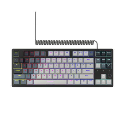 LORGAR Azar 514 TKL vezetékes mechanikus billentyűzet, RGB világítás, angol kiosztás, fehér