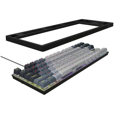 LORGAR Azar 514 TKL vezetékes mechanikus billentyűzet, RGB világítás, angol kiosztás, fehér