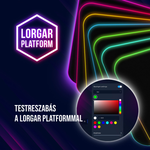 LORGAR Steller 919 egérpad fekete