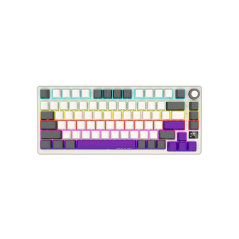 LORGAR KBP7075W Vezeték Nélküli Gamer Billetnyűzet - Bézs
