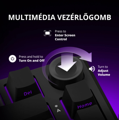 LORGAR KBP7075W Vezeték Nélküli Gamer Billetnyűzet -Fehér