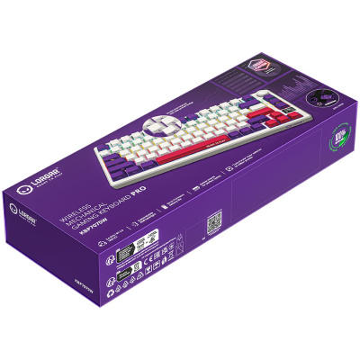 LORGAR KBP7075W Vezeték Nélküli Gamer Billetnyűzet -Fehér