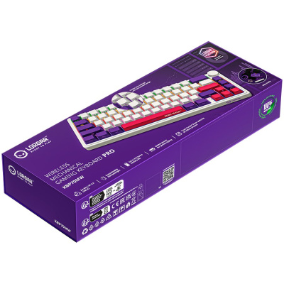 LORGAR KBP70MW, Vezetéknélküli 65% Mechanikus Gamer Pro Billentyűzet Bézs