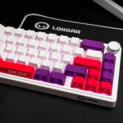 LORGAR KBP70MW, Vezetéknélküli 65% Mechanikus Gamer Pro Billentyűzet Bézs