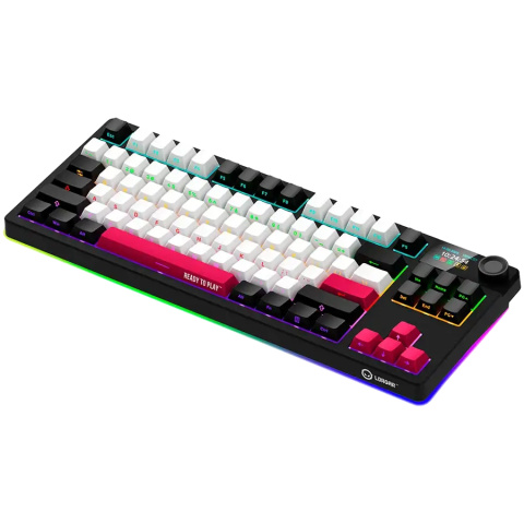 LORGAR KBP70 TKL vezeték nélküli billentyűzet, RGB világítás, angol kiosztás, fekete