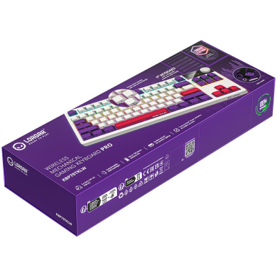 LORGAR KBP70 TKL vezeték nélküli billentyűzet, RGB világítás, angol kiosztás, bézs