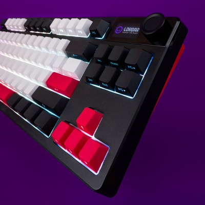 LORGAR KBP70 TKL vezeték nélküli billentyűzet, RGB világítás, angol kiosztás,fekete-sárga