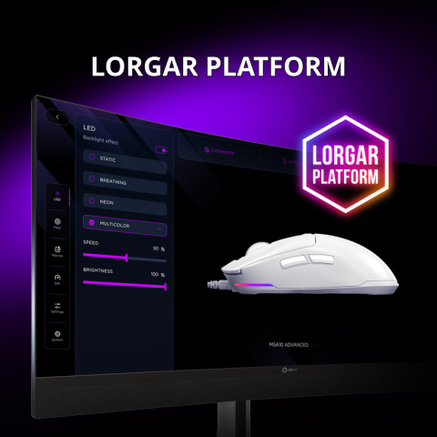 LORGAR MSA10 Vezetékes Gamer Egér - Fekete