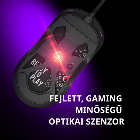 LORGAR MSA10 Vezetékes Gamer Egér - Fekete