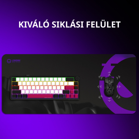 LORGAR MPA15XL Gamer Egérpad - XL - Fekete