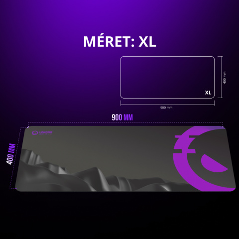 LORGAR MPA15XL Gamer Egérpad - XL - Fekete