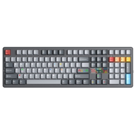 AULA F108 PRO V2 Tri-Mode Vezeték Nélküli Mechanikus Gamer Billentyűzet - Szürke