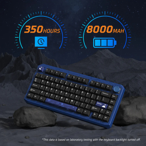 WOMIER ERA75 Tri-Mode Vezeték Nélküli Mechanikus Gamer Billentyűzet - Interstellar