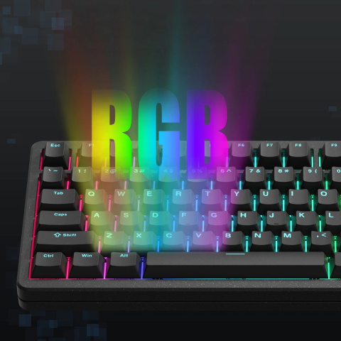 WOMIER SK75 TMR Tri-Mode Vezeték Nélküli Magnetic Switch Gamer Billentyűzet - Fehér