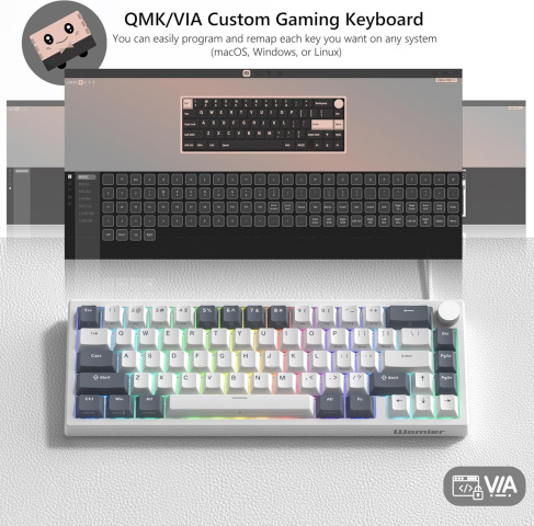 WOMIER VK66 PRO Mechanikus Gamer Billentyűzet