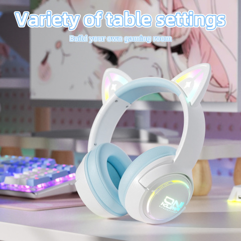Onikuma GT838 Tri-Mode Vezeték Nélküli Gamer Headset - Cicafüles