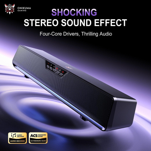 Onikuma L13 RGB Virtual 7.1 Soundbar Zajszűrős Mikrofonnal