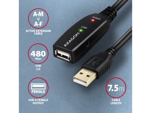 Axagon ADR-207 USB Hosszabbító 7.5m