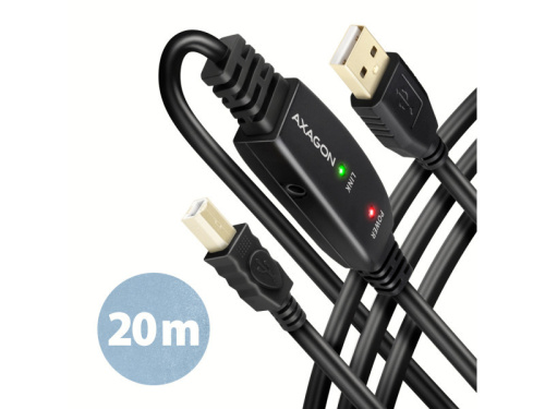 Axagon ADR-220B USB Jelerősítő Kábel 20m