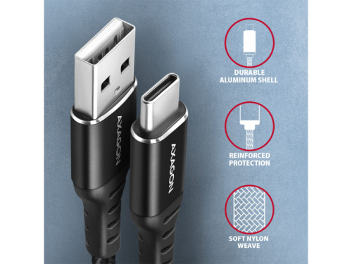 Axagon BUCM-AM15AB USB-C kábel 1.5m