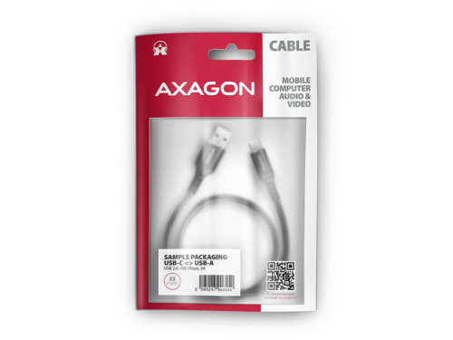 Axagon BUCM-AM20AB USB-C kábel 2m
