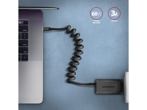 Axagon Twister USB-C Kábel 0,6 m